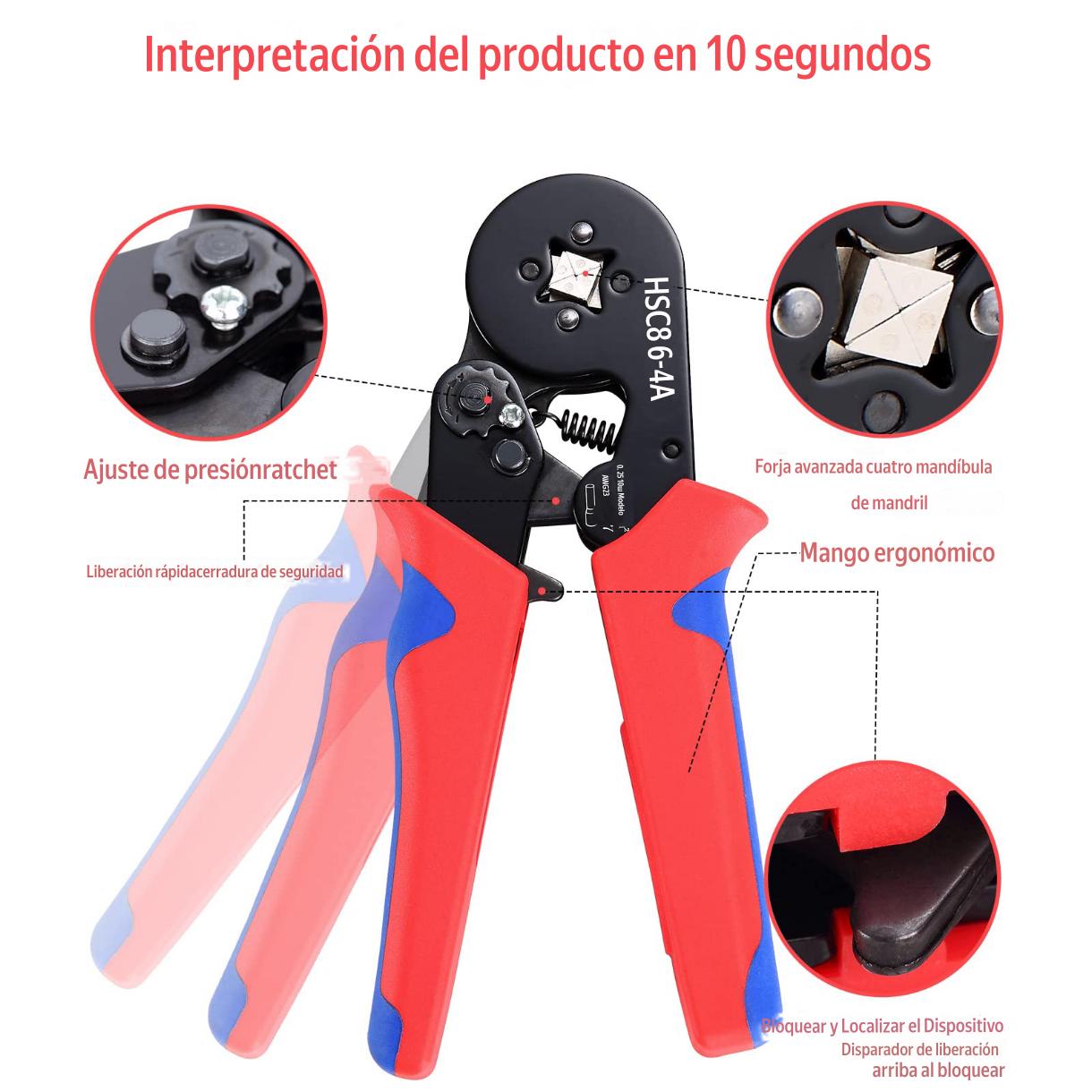 ALICATE CRIMPADORA PINZAS HERRAMIENTAS