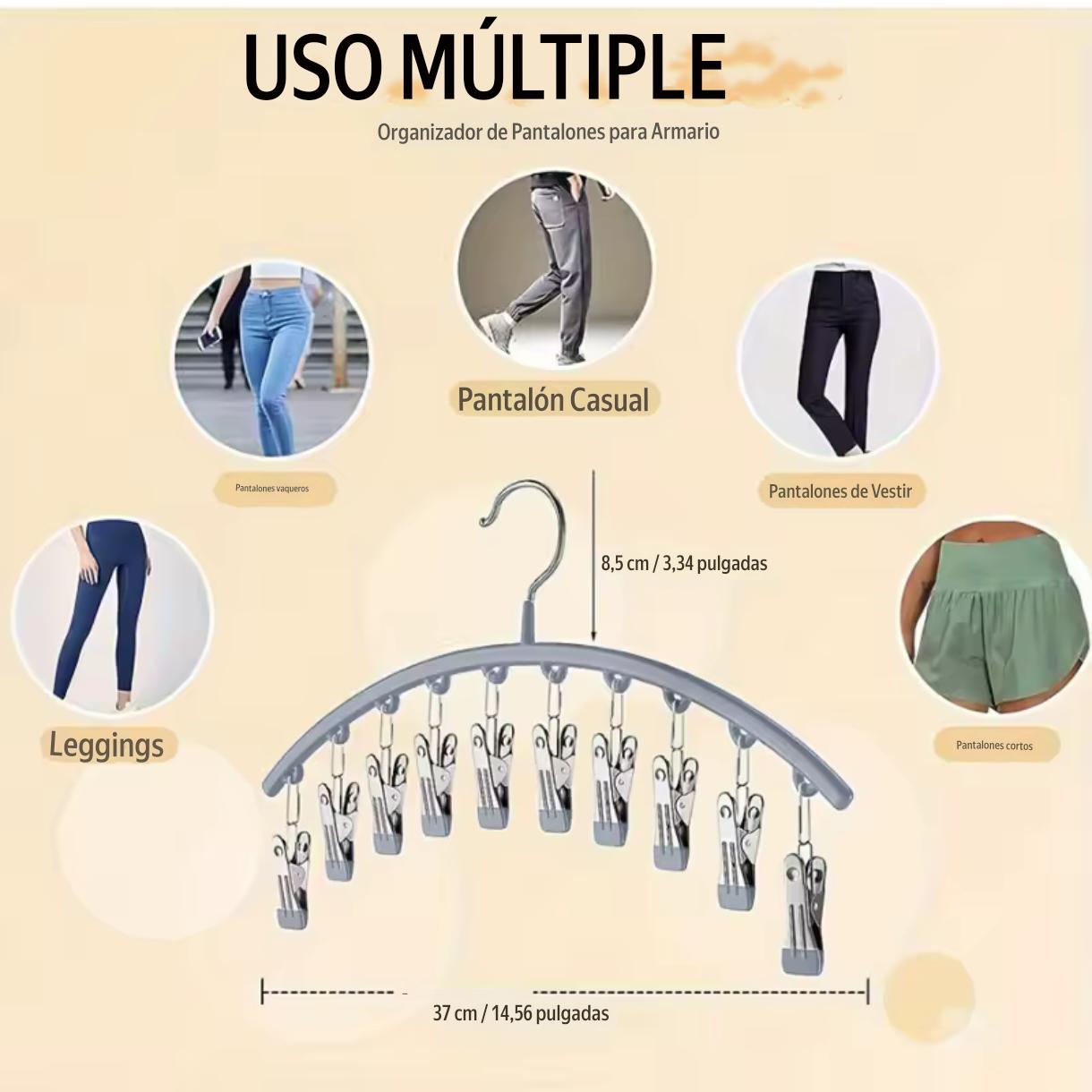 ORGANIZADOR ARMADOR PERCHA 10 PINZAS