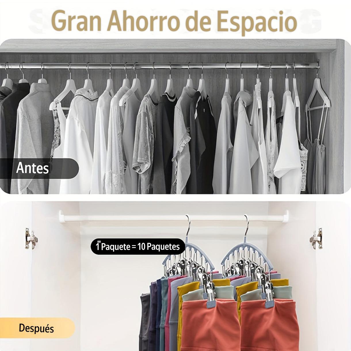 ORGANIZADOR ARMADOR PERCHA 10 PINZAS
