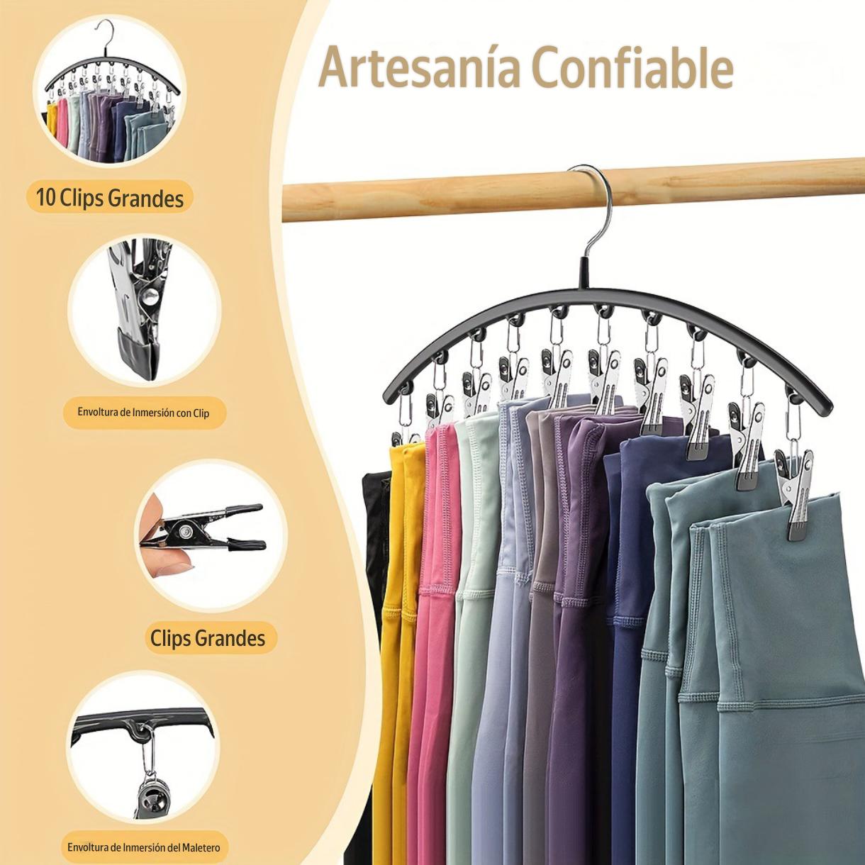 ORGANIZADOR ARMADOR PERCHA 10 PINZAS