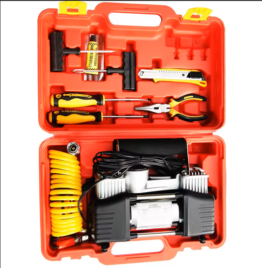 INFLADOR DE NEUMATICOS+KIT HERRAMIENTAS